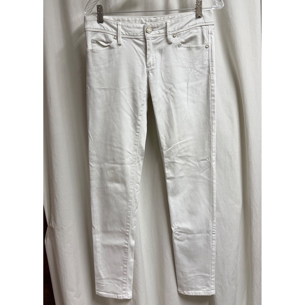 Lilly Pulitzer Worth Skinny Jeans White Denim Stretch Pants Size 2